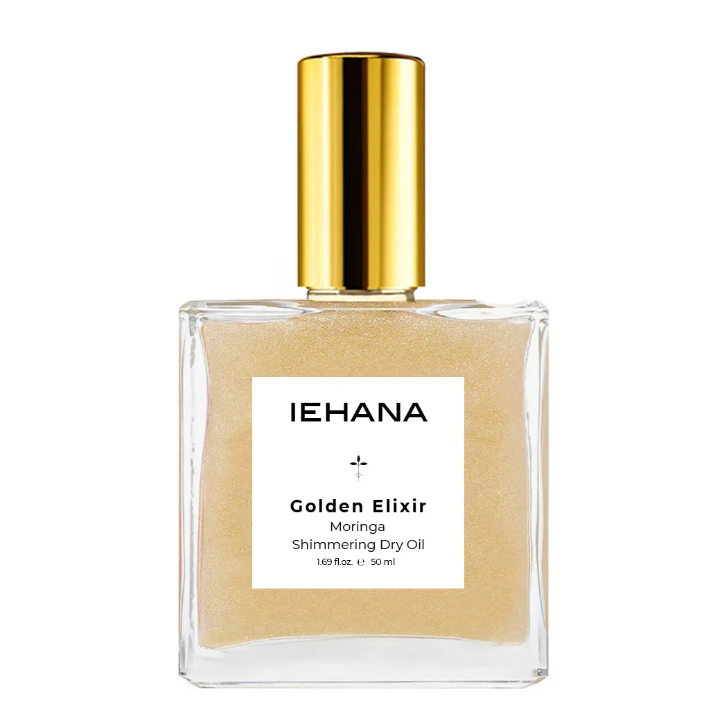 Aceite Seco con Moringa y Partículas Doradas para el Cuerpo, Elixir Dorado, 50 ml