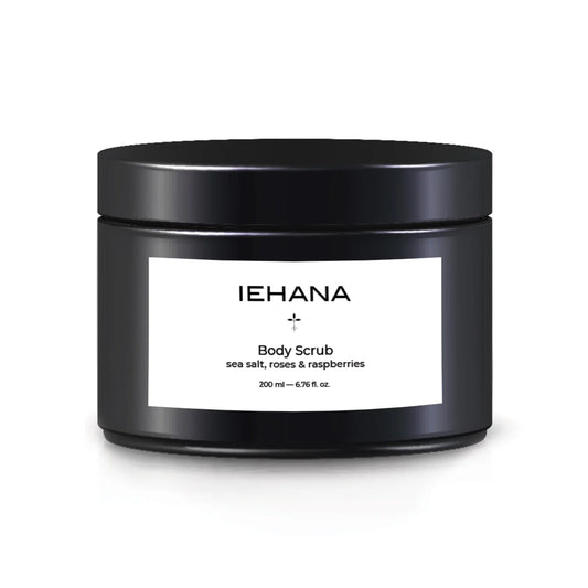 Exfoliante Corporal con Sal Marina, Azúcar, Rosas y Frambuesas, 200 ml